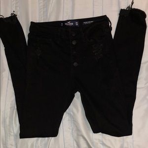 Hollister Black Ripped Skinny Jeans